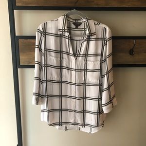 Dressy Black & White Button down